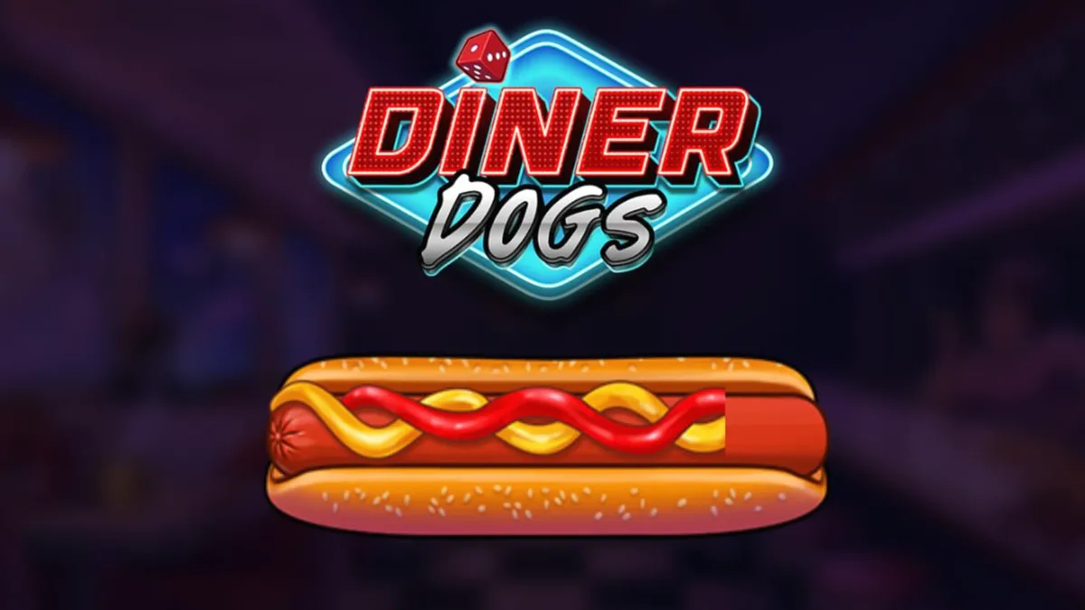 Isang retro 1950s diner na may temang heist at mga karakter na kriminal sa Diner Dogs slot.