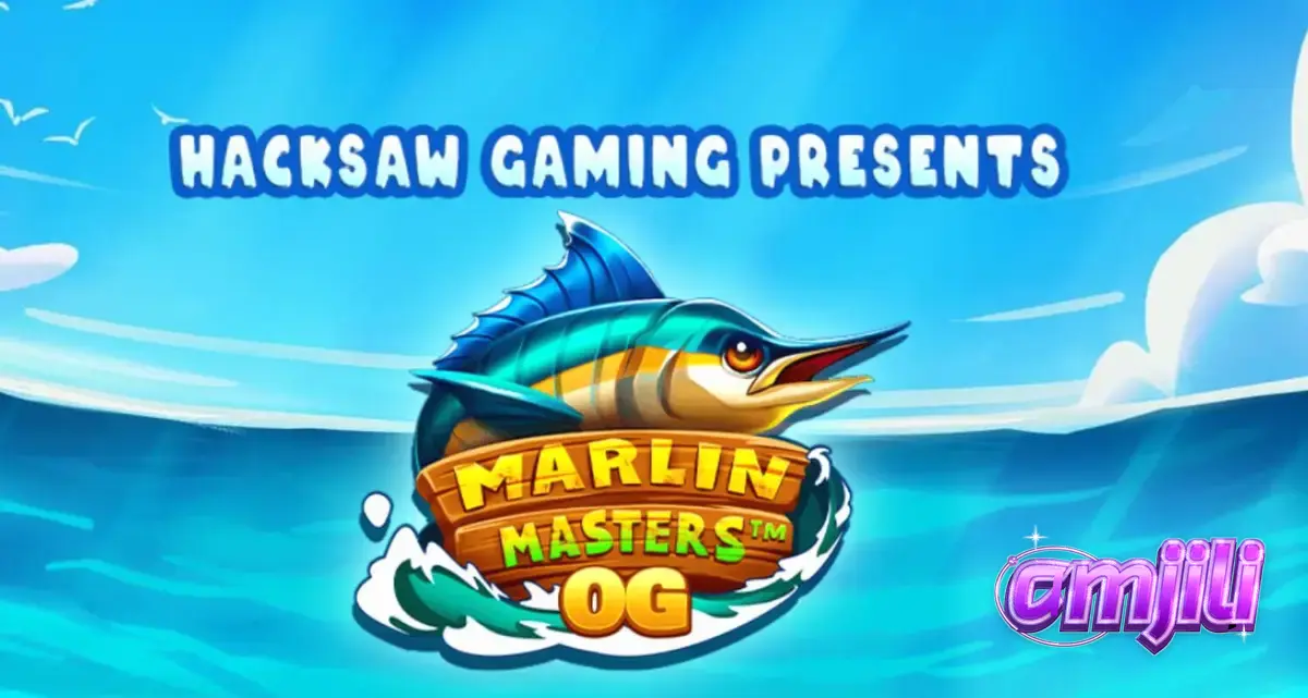 Isang makulay na eksena mula sa Marlin Masters OG slot na nagpapakita ng mga simbolo ng isda at dagat.
